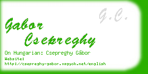 gabor csepreghy business card